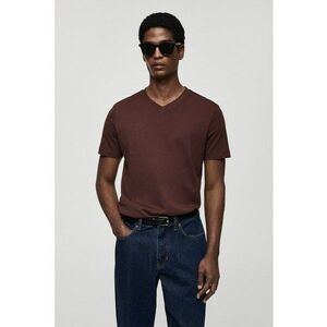 Tricou slim-fit cu decolteu in V imagine