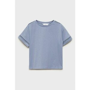 Tricou din bumbac cu detalii cu perforatii imagine