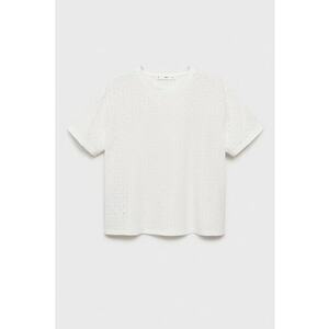 Tricou din bumbac cu detalii perforate imagine