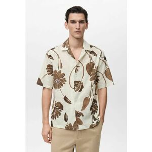 Camasa cu model floral si maneci scurte imagine