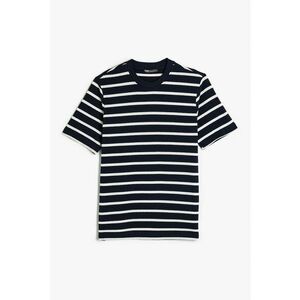 Tricou din bumbac cu model in dungi imagine