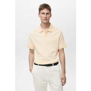 Tricou polo din bumbac cu fenta cu nasturi imagine