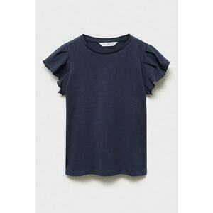 Tricou din bumbac cu maneci cu volane imagine