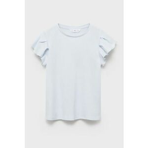 Tricou din bumbac cu maneci cu volane imagine