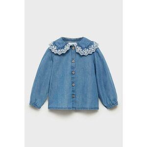 Bluza din chambray cu detalii de dantela Sangallo imagine