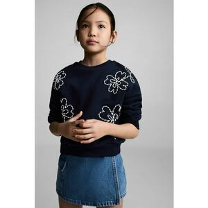 Bluza de trening supradimensionata cu flori brodate imagine