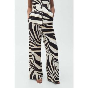 Pantaloni din amestec in cu croiala ampla si model in dungi imagine