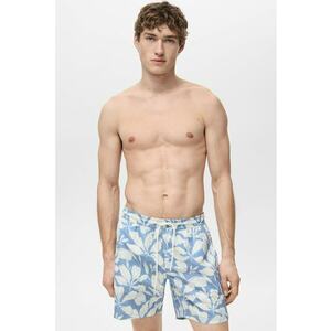 Pantaloni scurti de baie cu snur de ajustare si model imagine