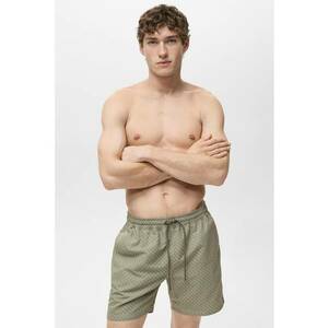 Pantaloni scurti de baie cu snur de ajustare si model imagine