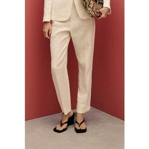 Pantaloni eleganti din in cu pensa imagine