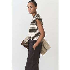 Tricou tricotat fin cu model in dungi imagine