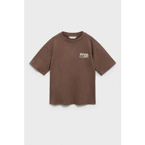Tricou cu decolteu la baza gatului si imprimeu imagine