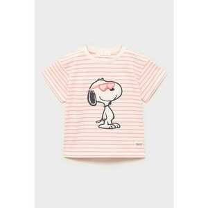 Tricou cu imprimeu Snoopy si dungi imagine