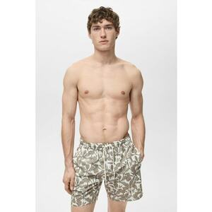 Pantaloni scurti de baie cu snur de ajustare si model imagine