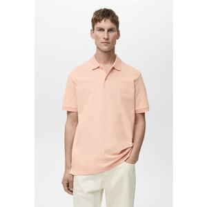 Tricou polo din bumbac cu fenta cu nasturi imagine