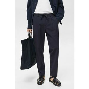 Pantaloni drepti din amestec de lyocell cu talie ajustabila imagine