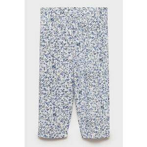 Pantaloni de bumbac cu model floral si banda elastica imagine