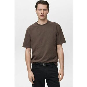 Tricou texturat cu decolteu la baza gatului imagine
