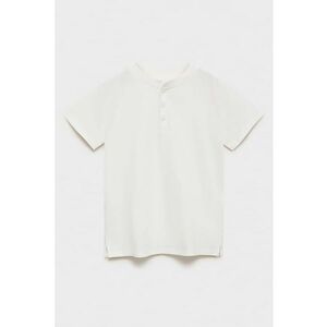 Tricou cu model uni si fenta cu nasturi imagine