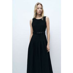 Rochie midi din amestec de lyocell imagine