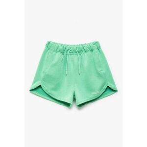 Pantaloni scurti cu model uni si snururi de ajustare imagine