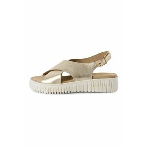 Sandale wedge din piele imagine