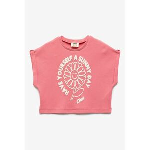Tricou crop cu imprimeu text imagine