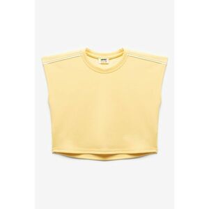 Tricou crop cu decolteu la baza gatului imagine