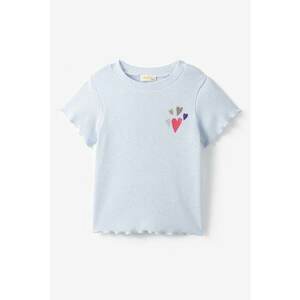 Tricou din amestec de bumbac cu decolteu la baza gatului imagine