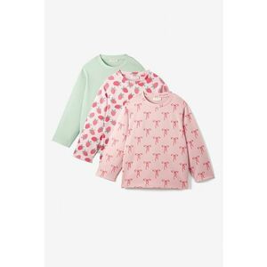 Set de bluze cu decolteu la baza gatului si imprimeu - 3 piese imagine