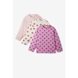 Set de bluze cu decolteu la baza gatului si imprimeu - 3 piese imagine