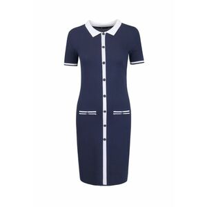 Rochie Polo din tricot fin cu garnituri contrastante imagine