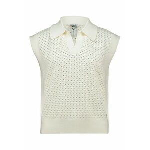 Tricou polo cu aspect perforat imagine