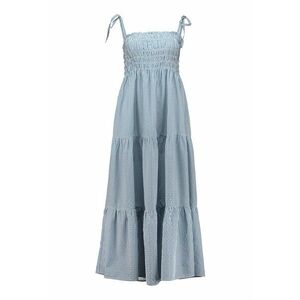 Rochie din bumbac si lyocell cu model in dungi imagine