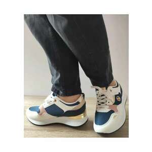 Pantofi Casual Dama Wsc250721-3 Albi Cu Bleumarin - Alb - imagine