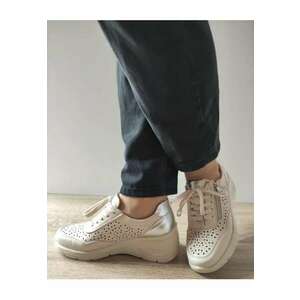 Pantofi Casual Perforati Dama 860025A 03-N Bej - Bej - imagine