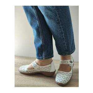 Pantofi Casual Perforati Dama 739894 Albi - Alb - imagine
