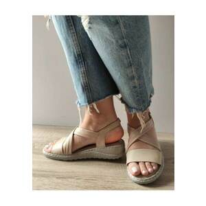 Sandale Casual Dama 28-555 Bej - Bej - imagine