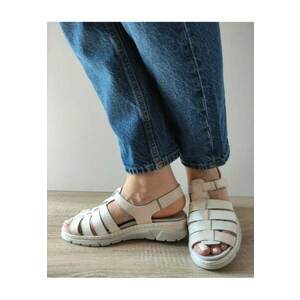 Sandale Casual Dama 12516T Mostar 52-N Bej + Alb + Gri - Bej - imagine