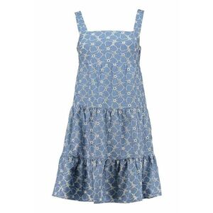 Rochie evazata cu broderie florala imagine