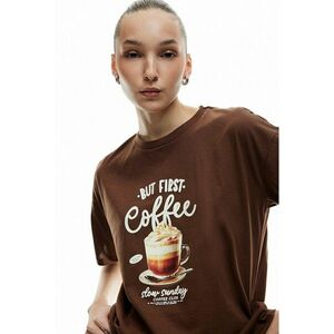 Tricou cu imprimeu si maneci cazute imagine