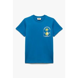 Tricou de bumbac cu imprimeu discret imagine
