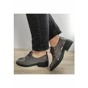 Pantofi Casual Dama 191018-1 Gri Lac - Gri - imagine