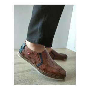 Pantofi Casual Perforati Barbati B5297-24 Maro + Bleumarin - Maro - imagine