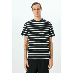 Tricou din bumbac cu model in dungi imagine