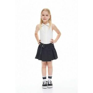 Fusta-pantalon din denim cu o curea imagine