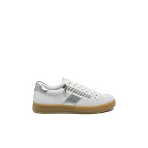 Pantofi sport dama alb cu argintiu - din piele naturala REMD2C02-80 imagine
