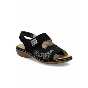 Sandale de damă Rieker - negre - combinate cu velcro 65989-01 imagine
