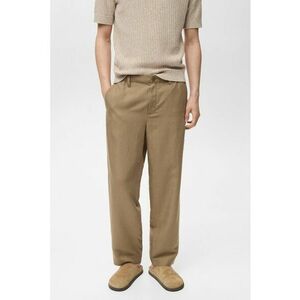 Pantaloni conici din amestec de in imagine