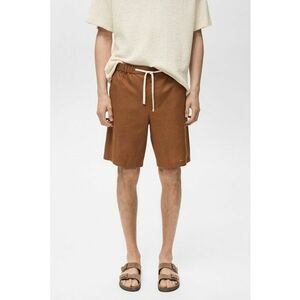 Pantaloni scurti din amestec de in cu buzunare laterale imagine
